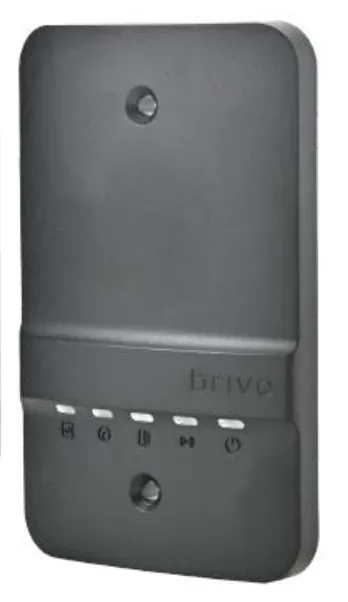 Brivo ACS-SDC-E controller cover view — protective metal cover plate showing the at-the-door enclosure design with tamper-resistant fastening