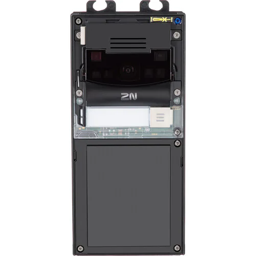2N IP Verso 2.0 main unit (black) — modular IP video intercom flagship